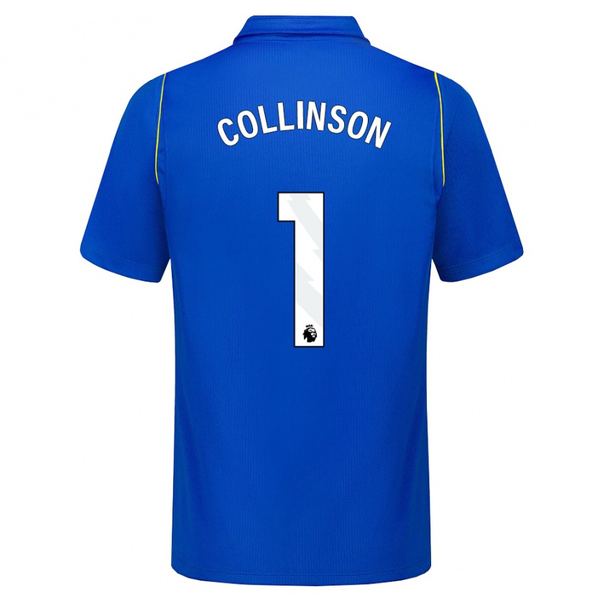 ילדים כדורגל Isaac Collinson #1 כחול צהוב ג'רזי ביתית 2026/27