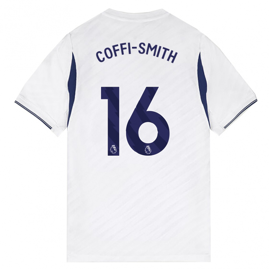 ילדים כדורגל Courtney Coffi-Smith #16 לבן אדום סגול ג'רזי ביתית 2026/27