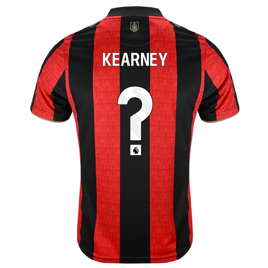ילדים כדורגל Damani Kearney #0 זהב אדום שחור ג'רזי ביתית 2026/27