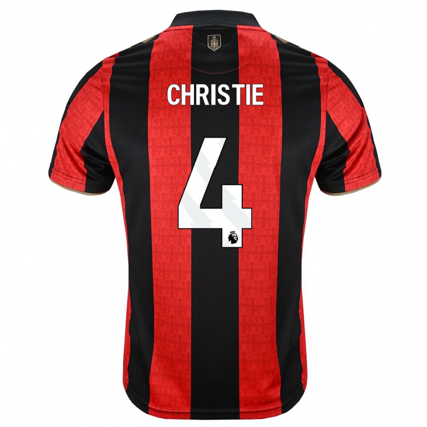 ילדים כדורגל Zac Christie #4 זהב אדום שחור ג'רזי ביתית 2026/27
