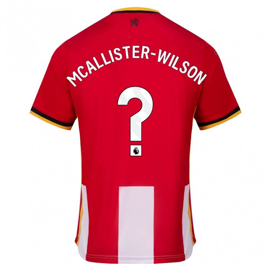 ילדים כדורגל Zack Mcallister-Wilson #0 צהוב שחור אדום ג'רזי ביתית 2026/27 ילדים כדורגל Zack Mcallister-Wilson #0 צהוב שחור אדום ג'רזי ביתית 2026/27