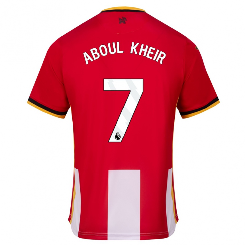 ילדים כדורגל Nour Aboul Kheir #7 צהוב שחור אדום ג'רזי ביתית 2026/27