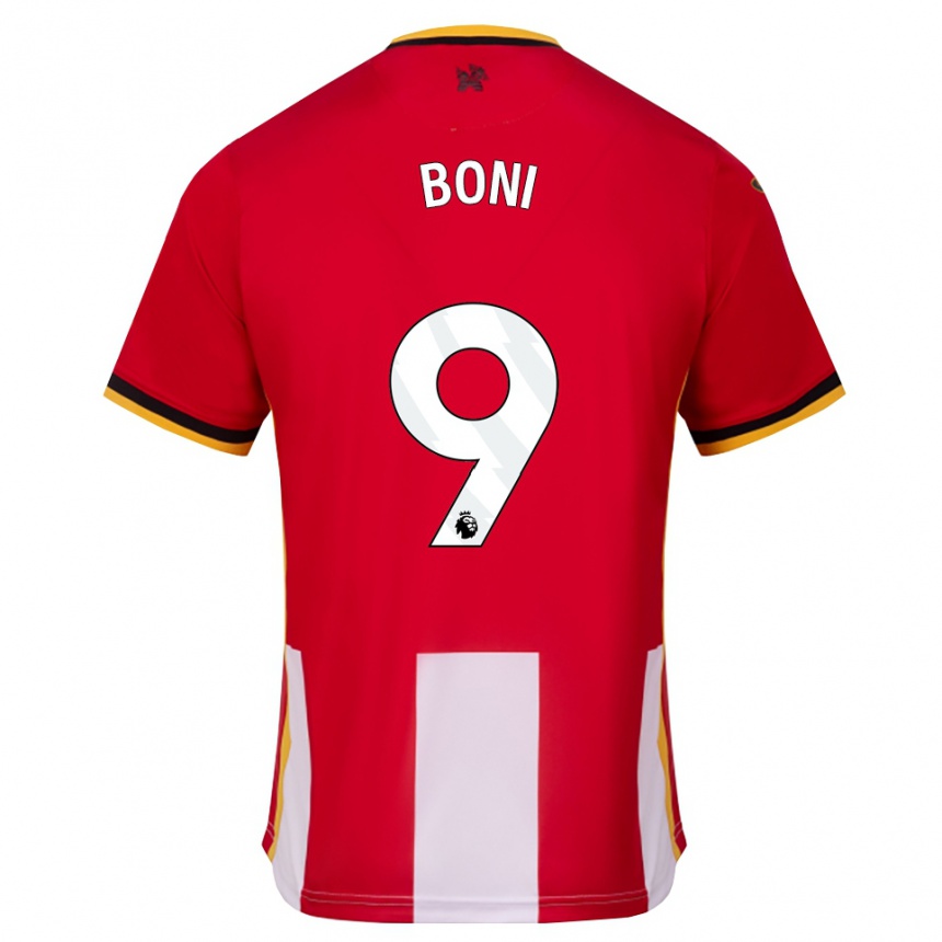 ילדים כדורגל Michel Boni #9 צהוב שחור אדום ג'רזי ביתית 2026/27 ילדים כדורגל Michel Boni #9 צהוב שחור אדום ג'רזי ביתית 2026/27