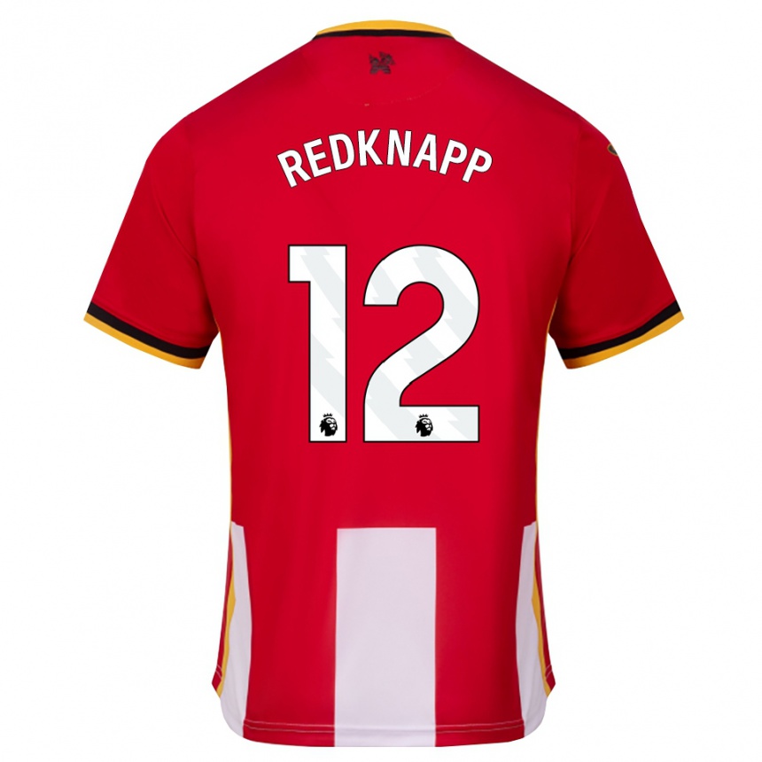 ילדים כדורגל Beau Redknapp #12 צהוב שחור אדום ג'רזי ביתית 2026/27