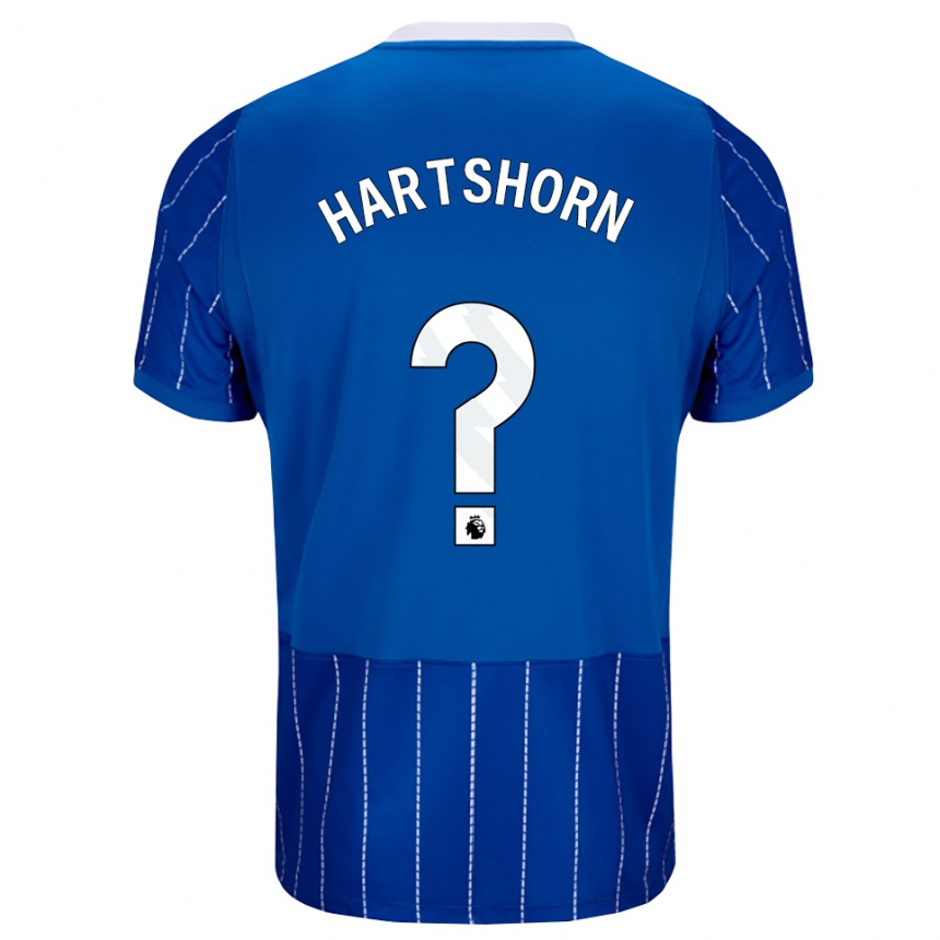 ילדים כדורגל Louie Hartshorn #0 כחול מדיום לבן ג'רזי ביתית 2026/27