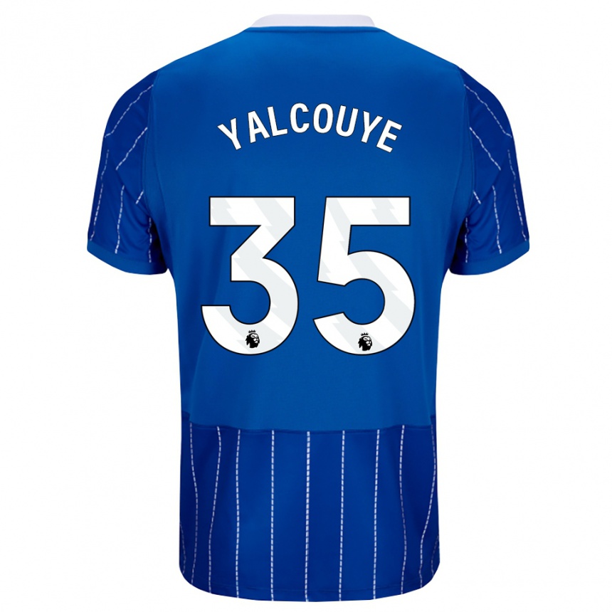 ילדים כדורגל Malick Junior Yalcouyé #35 כחול מדיום לבן ג'רזי ביתית 2026/27