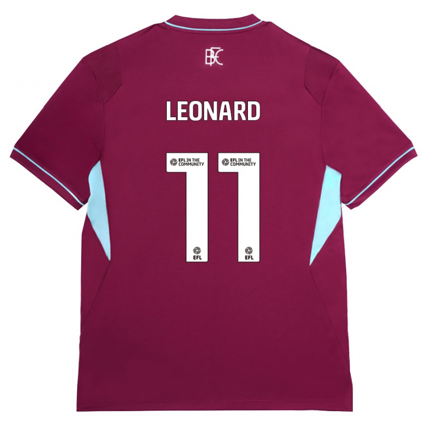 ילדים כדורגל Tambwe Leonard #11 בורדו ירוק ג'רזי ביתית 2026/27