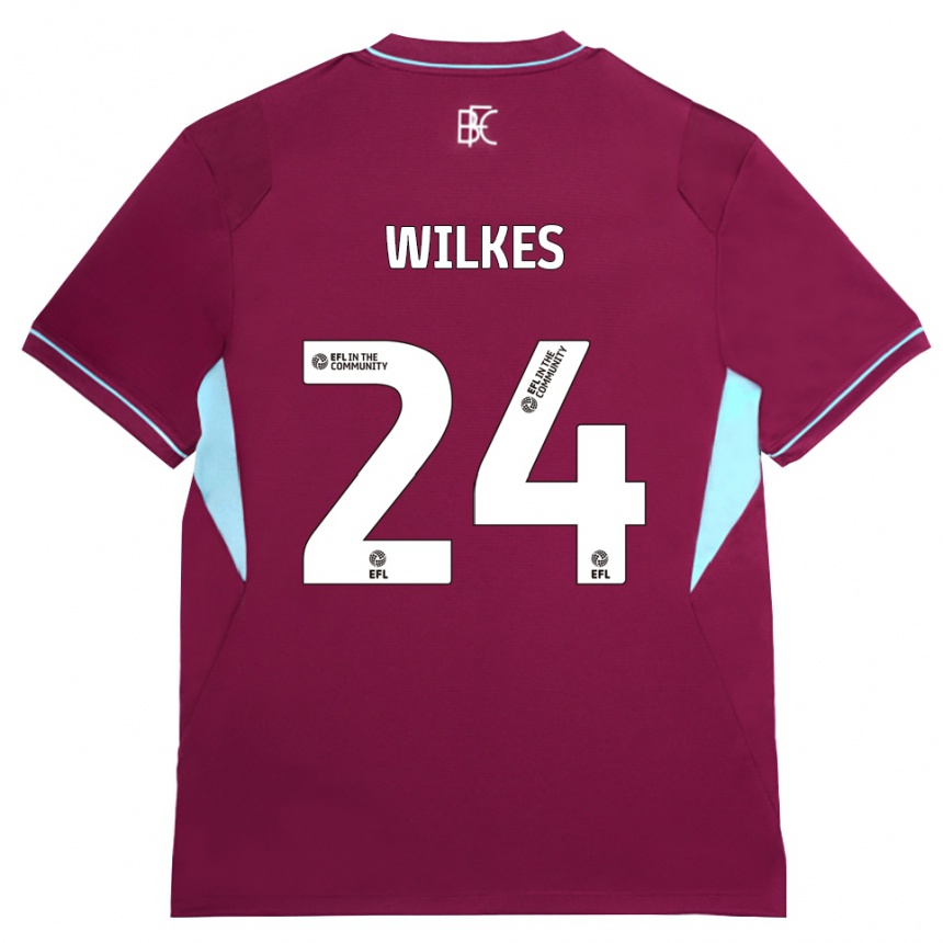 ילדים כדורגל Tilly Wilkes #24 בורדו ירוק ג'רזי ביתית 2026/27