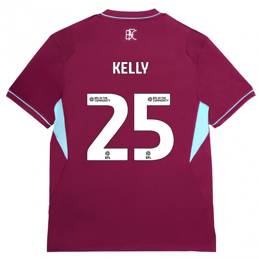 ילדים כדורגל Aimee Kelly #25 בורדו ירוק ג'רזי ביתית 2026/27
