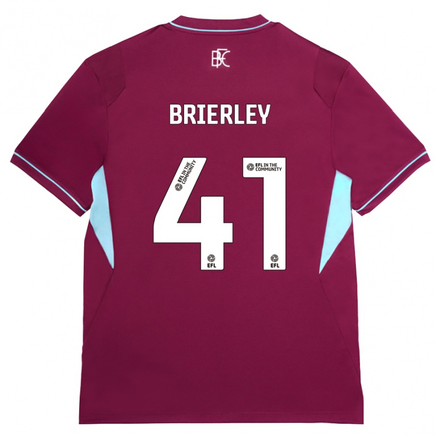 ילדים כדורגל George Brierley #41 בורדו ירוק ג'רזי ביתית 2026/27