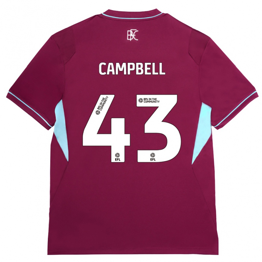 ילדים כדורגל Murray Campbell #43 בורדו ירוק ג'רזי ביתית 2026/27