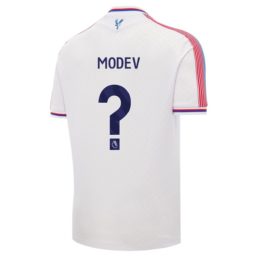 ילדים כדורגל Rosen Modev #0 לבן אדום כחול ג'רזי ביתית 2026/27