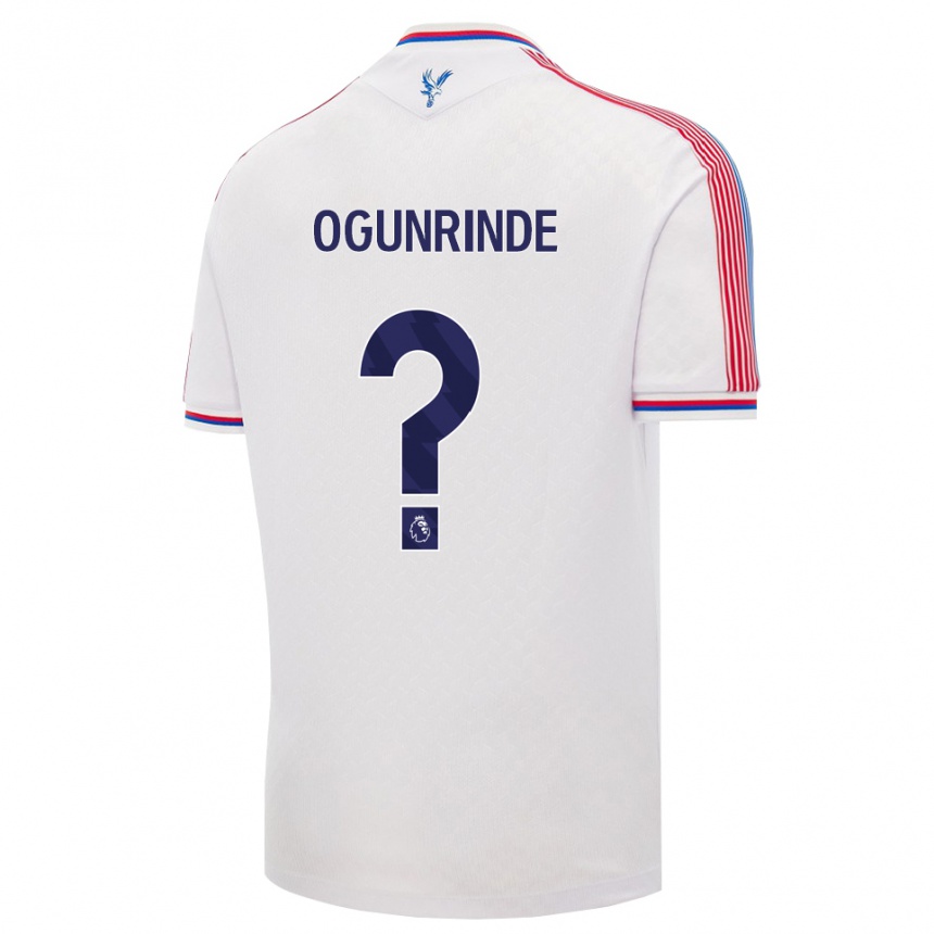ילדים כדורגל Isaac Ogunrinde #0 לבן אדום כחול ג'רזי ביתית 2026/27