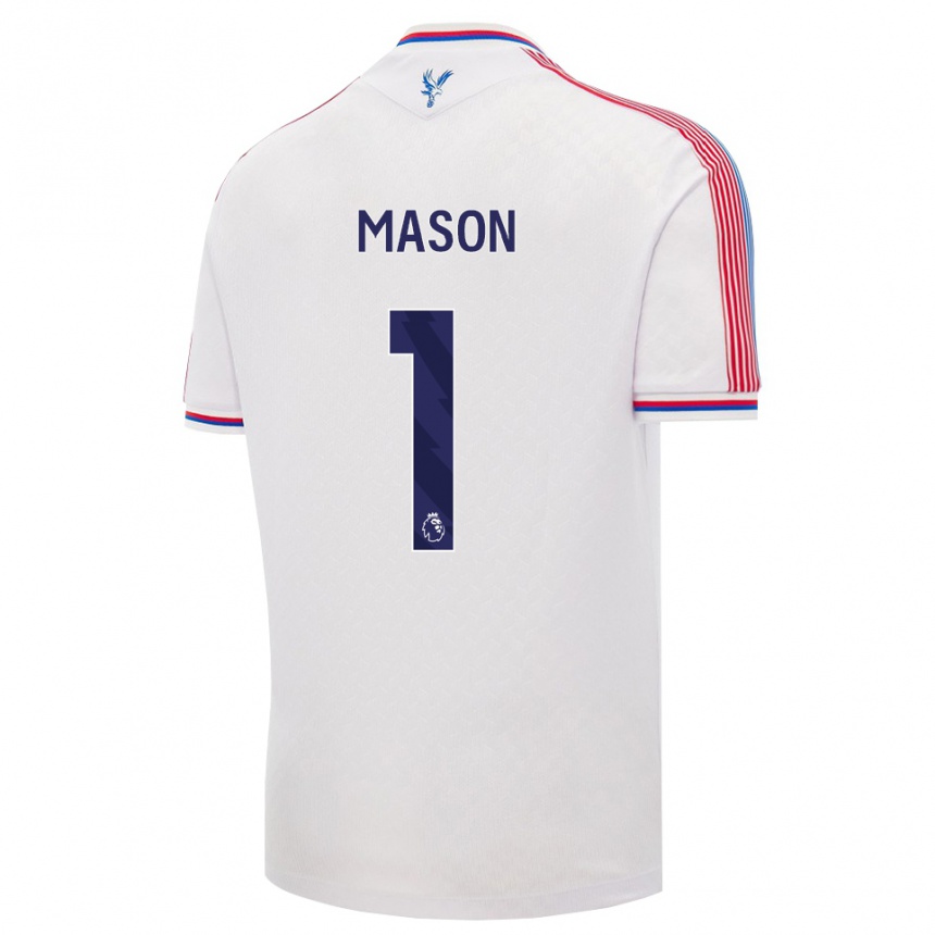ילדים כדורגל Jack Mason #1 לבן אדום כחול ג'רזי ביתית 2026/27