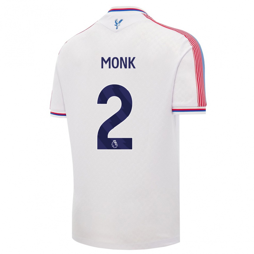 ילדים כדורגל Dylan Monk #2 לבן אדום כחול ג'רזי ביתית 2026/27