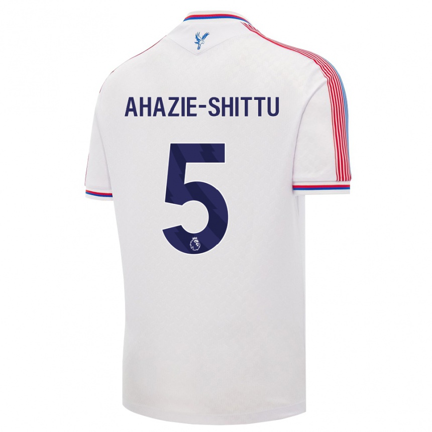ילדים כדורגל Remi Ahazie-Shittu #5 לבן אדום כחול ג'רזי ביתית 2026/27