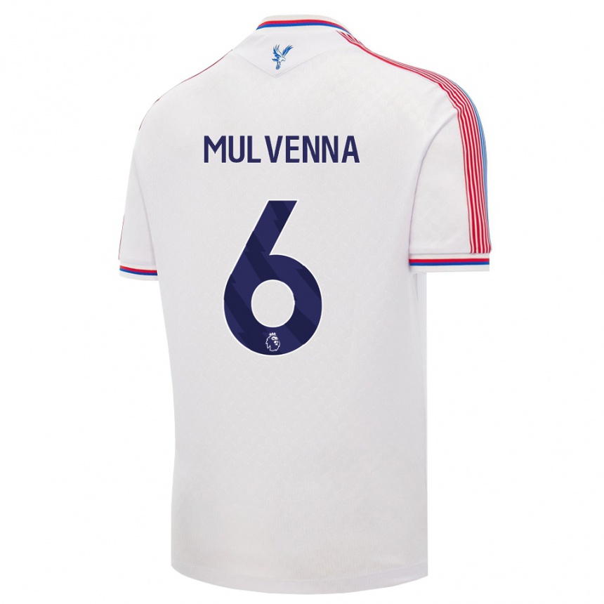 ילדים כדורגל Alfie Mulvenna #6 לבן אדום כחול ג'רזי ביתית 2026/27