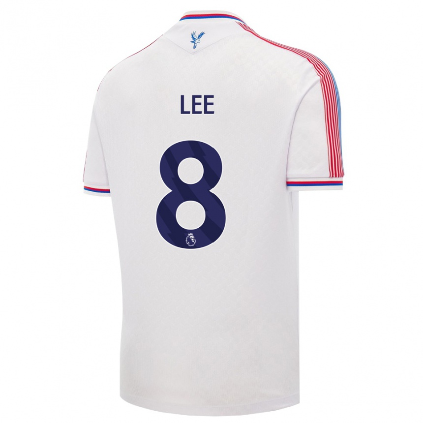 ילדים כדורגל Jamar Lee #8 לבן אדום כחול ג'רזי ביתית 2026/27