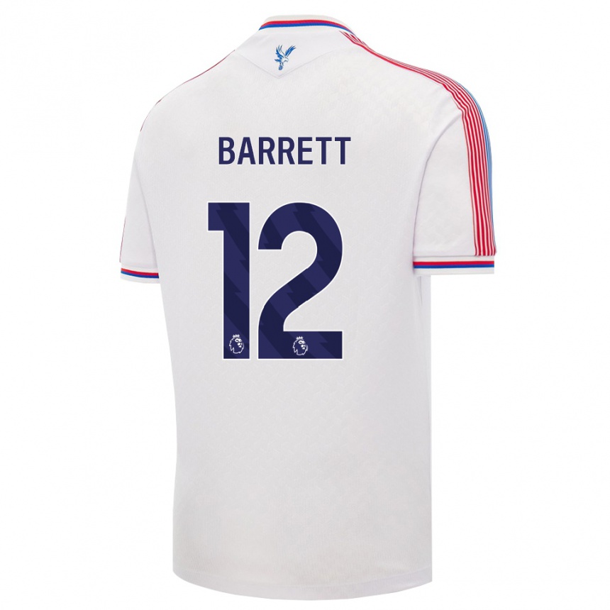 ילדים כדורגל Anthony Barrett #12 לבן אדום כחול ג'רזי ביתית 2026/27