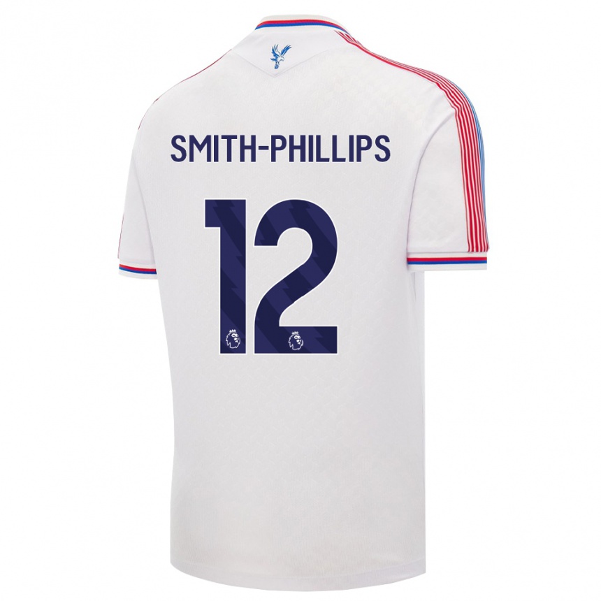 ילדים כדורגל Kairo Smith-Phillips #12 לבן אדום כחול ג'רזי ביתית 2026/27 ילדים כדורגל Kairo Smith-Phillips #12 לבן אדום כחול ג'רזי ביתית 2026/27