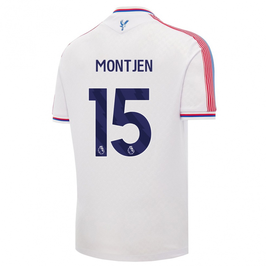 ילדים כדורגל David Montjen #15 לבן אדום כחול ג'רזי ביתית 2026/27