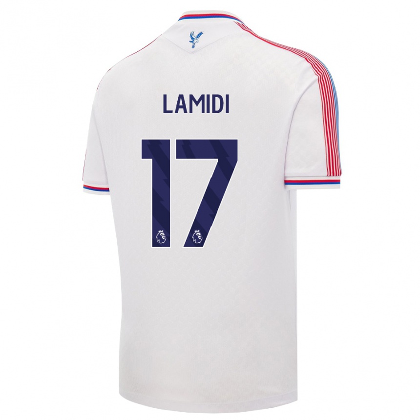 ילדים כדורגל Oladotun Lamidi #17 לבן אדום כחול ג'רזי ביתית 2026/27