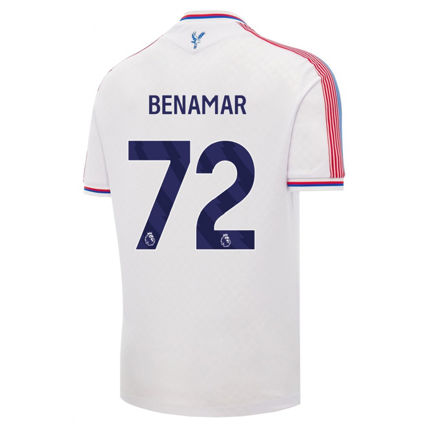 ילדים כדורגל Dean Benamar #72 לבן אדום כחול ג'רזי ביתית 2026/27
