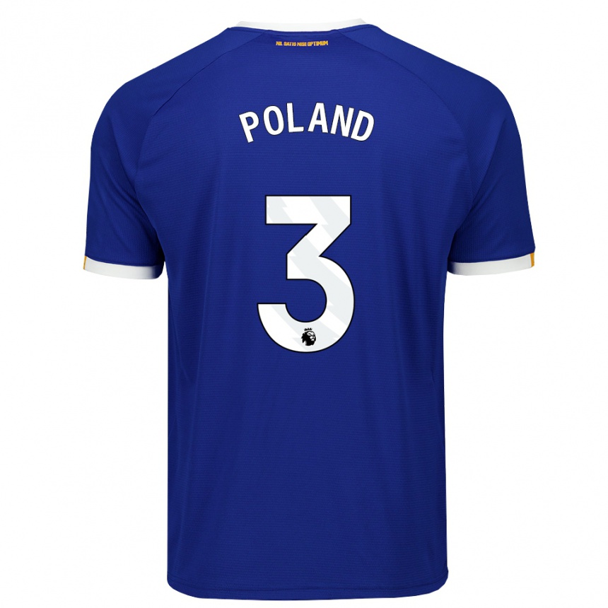 ילדים כדורגל Louis Poland #3 כחול לבן צהוב ג'רזי ביתית 2026/27