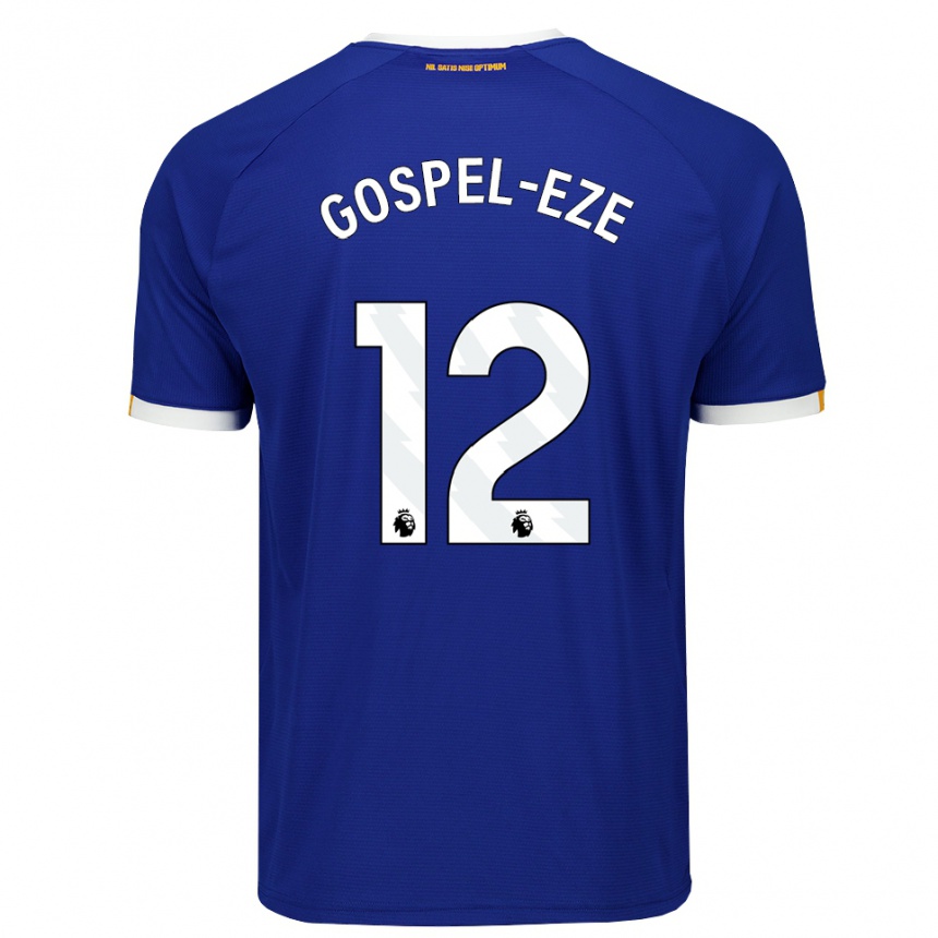 ילדים כדורגל Goodness Gospel-Eze #12 כחול לבן צהוב ג'רזי ביתית 2026/27