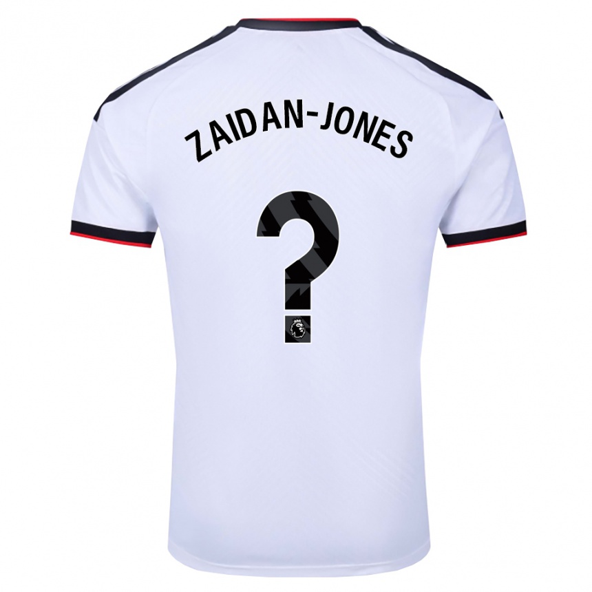 ילדים כדורגל Maddox Zaidan-Jones #0 לבן שחור אדום ג'רזי ביתית 2026/27