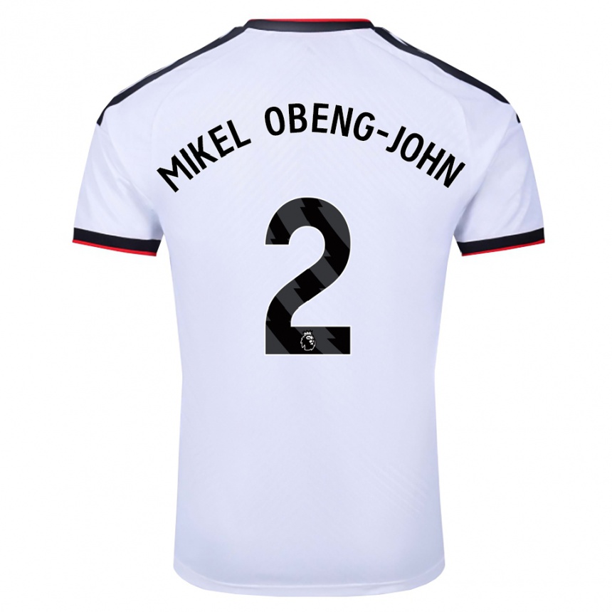 ילדים כדורגל Joe Mikel Obeng-John #2 לבן שחור אדום ג'רזי ביתית 2026/27