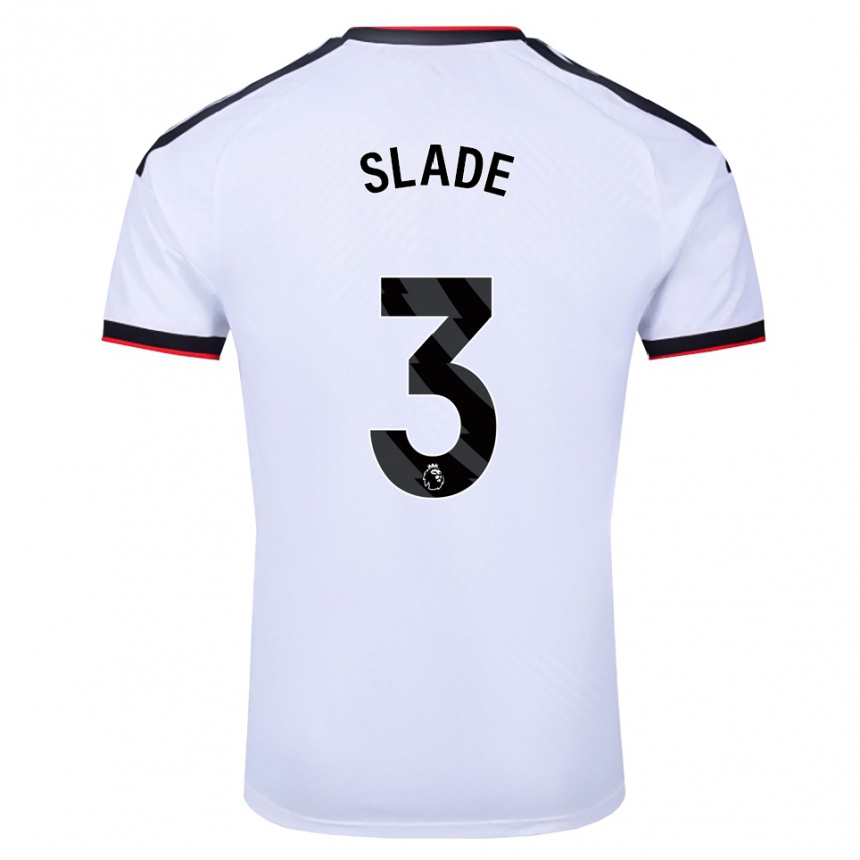 ילדים כדורגל Bradley Slade #3 לבן שחור אדום ג'רזי ביתית 2026/27 ילדים כדורגל Bradley Slade #3 לבן שחור אדום ג'רזי ביתית 2026/27