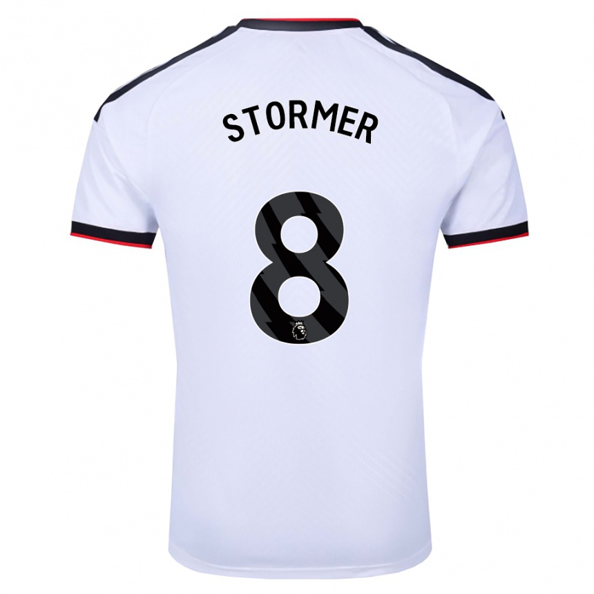 ילדים כדורגל Becky Stormer #8 לבן שחור אדום ג'רזי ביתית 2026/27
