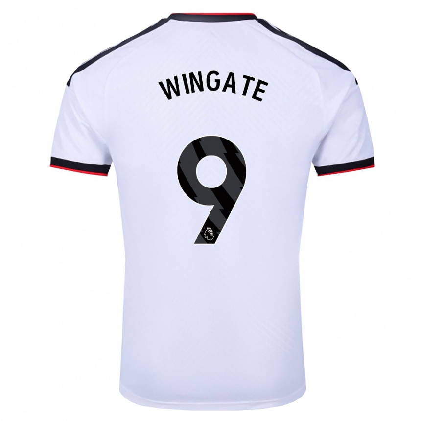 ילדים כדורגל Tom Wingate #9 לבן שחור אדום ג'רזי ביתית 2026/27