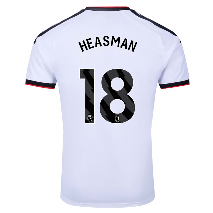 ילדים כדורגל Georgia Heasman #18 לבן שחור אדום ג'רזי ביתית 2026/27