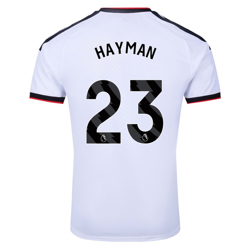 ילדים כדורגל Alex Hayman #23 לבן שחור אדום ג'רזי ביתית 2026/27