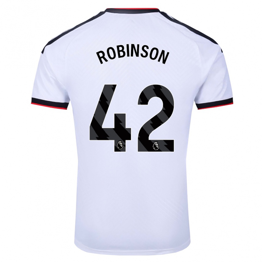 ילדים כדורגל Charlie Robinson #42 לבן שחור אדום ג'רזי ביתית 2026/27