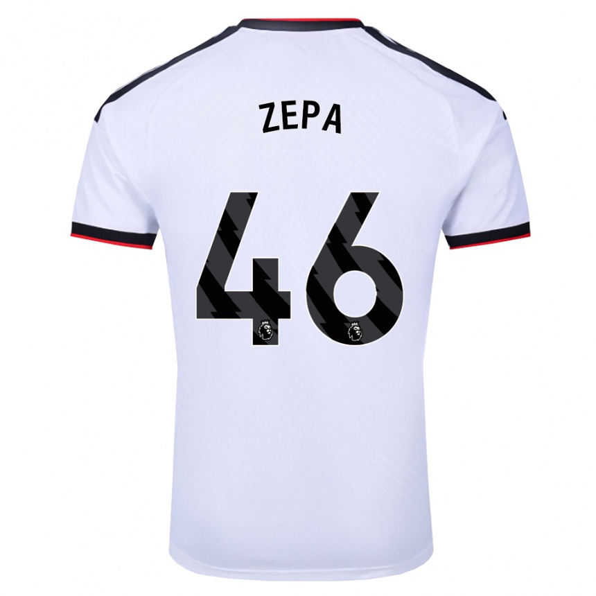 ילדים כדורגל Macauley Zepa #46 לבן שחור אדום ג'רזי ביתית 2026/27 ילדים כדורגל Macauley Zepa #46 לבן שחור אדום ג'רזי ביתית 2026/27