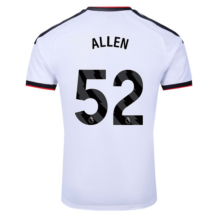 ילדים כדורגל Michael Allen #52 לבן שחור אדום ג'רזי ביתית 2026/27