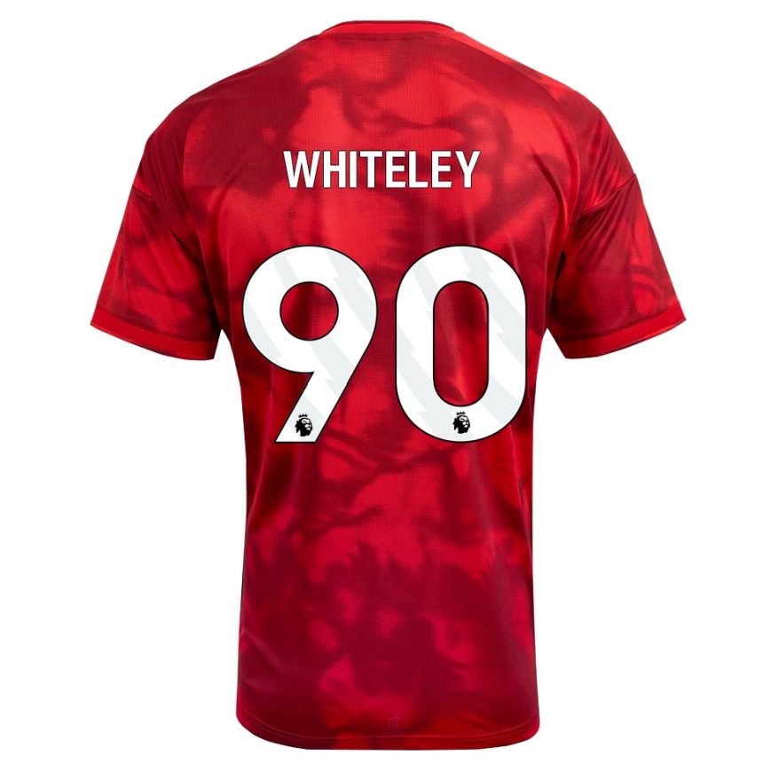ילדים כדורגל Jonathan Whiteley #90 ארגמן לבן ג'רזי ביתית 2026/27