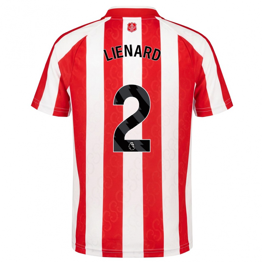 ילדים כדורגל Alex Lienard #2 אדום לבן שחור ג'רזי ביתית 2026/27
