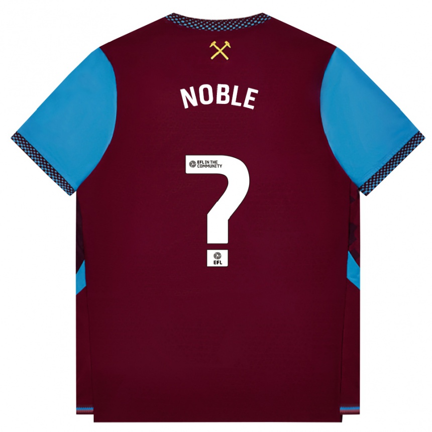 ילדים כדורגל Lenny Noble #0 בורדו כחול קורנפלאוור ג'רזי ביתית 2026/27