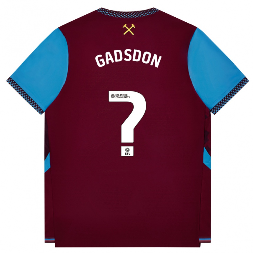ילדים כדורגל Charles Gadsdon #0 בורדו כחול קורנפלאוור ג'רזי ביתית 2026/27