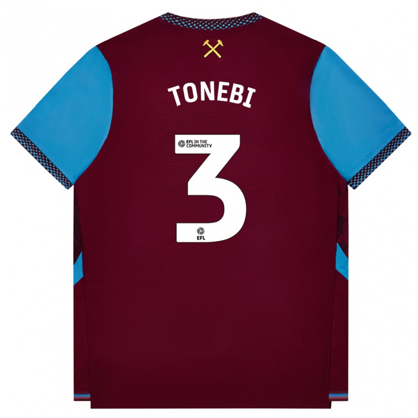 ילדים כדורגל Concilio Tonebi #3 בורדו כחול קורנפלאוור ג'רזי ביתית 2026/27
