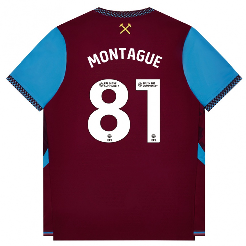 ילדים כדורגל Harry Montague #81 בורדו כחול קורנפלאוור ג'רזי ביתית 2026/27