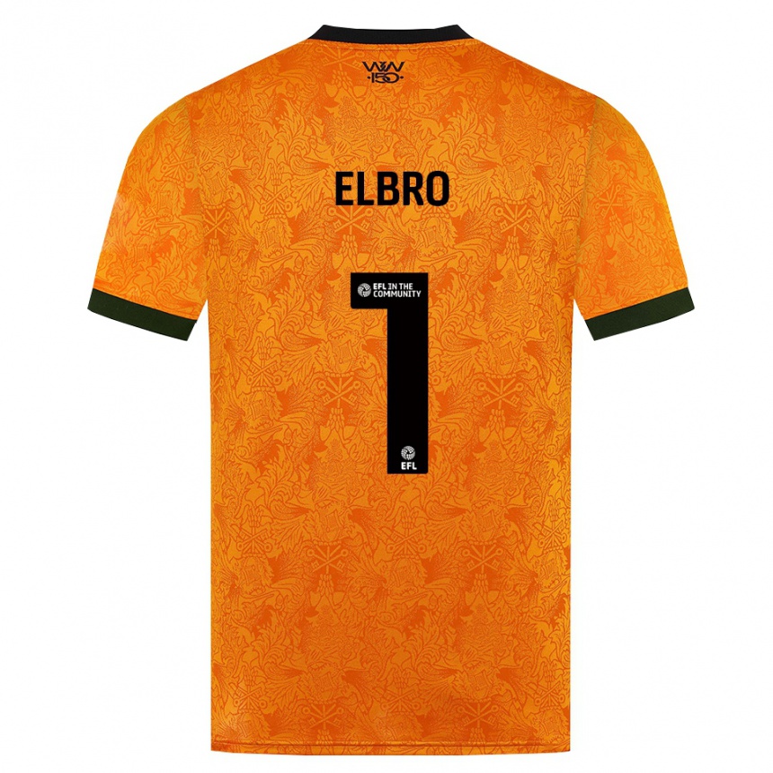 ילדים כדורגל Maddie Elbro #1 כתום שחור ג'רזי ביתית 2026/27