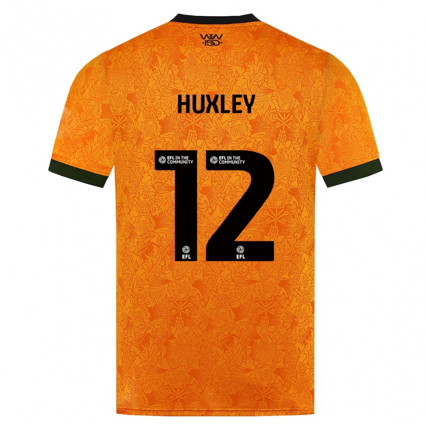 ילדים כדורגל Leon Huxley #12 כתום שחור ג'רזי ביתית 2026/27