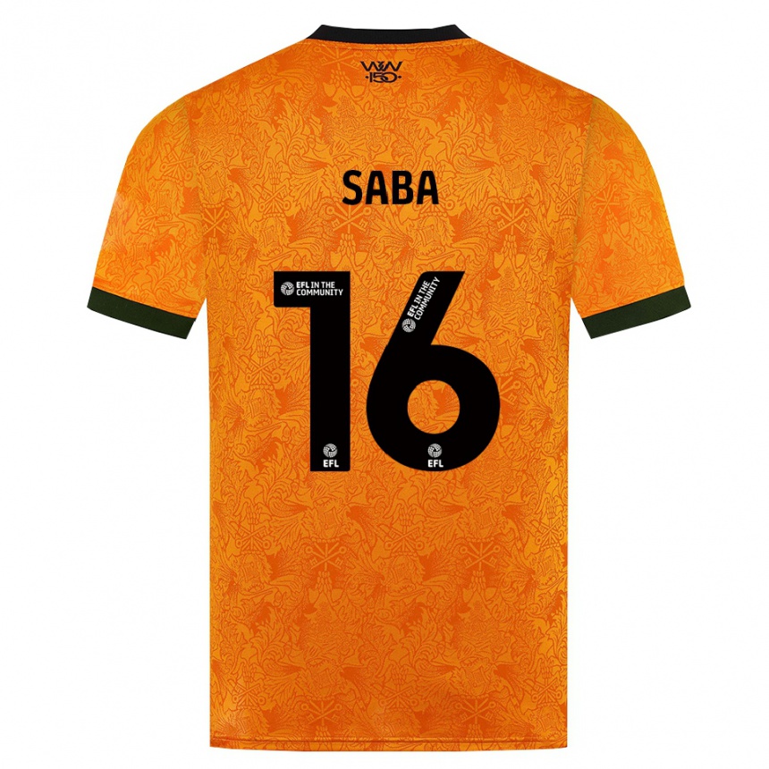 ילדים כדורגל Elliot Saba #16 כתום שחור ג'רזי ביתית 2026/27