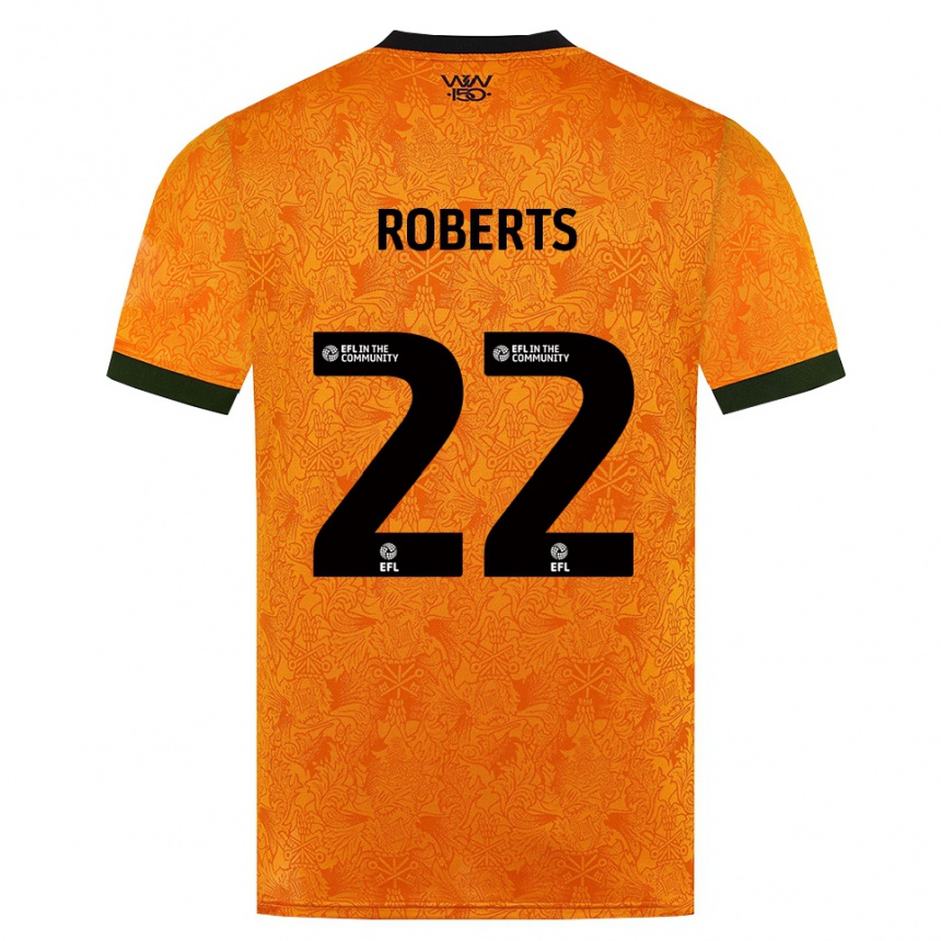 ילדים כדורגל Beth Roberts #22 כתום שחור ג'רזי ביתית 2026/27 ילדים כדורגל Beth Roberts #22 כתום שחור ג'רזי ביתית 2026/27