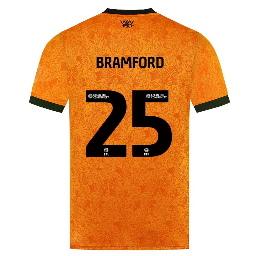 ילדים כדורגל Sophie Bramford #25 כתום שחור ג'רזי ביתית 2026/27